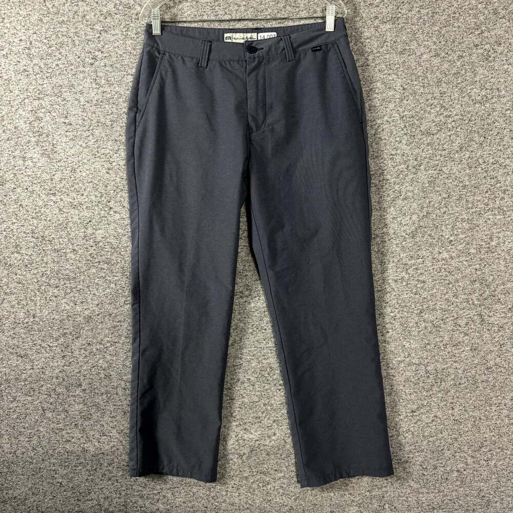 Travis Mathew Men's Size Blue Nylon Straight Leg Golf Pants